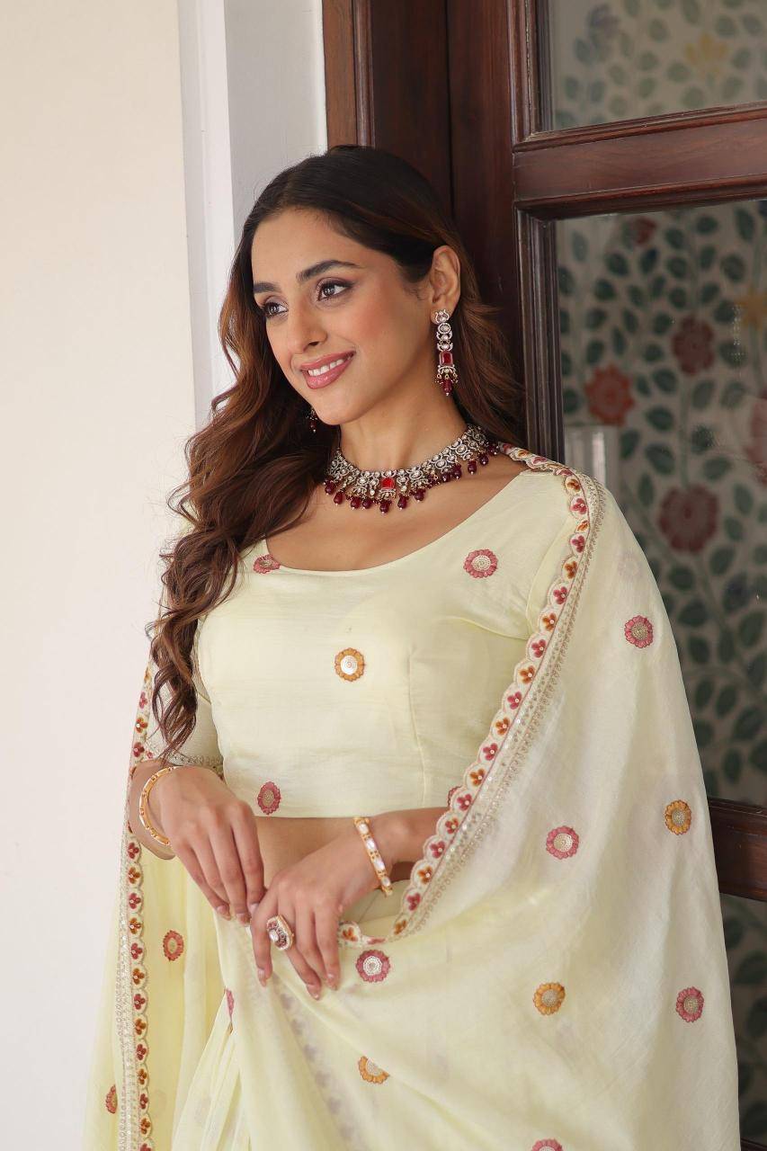 LW 7155 Vichitra Silk Bollywood style lehenga choli in Kolkata